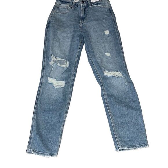 Hollister Curvy High-Rise Mom Jean Distressed Denim NEW Sz 25 1R - Picture 1 of 7